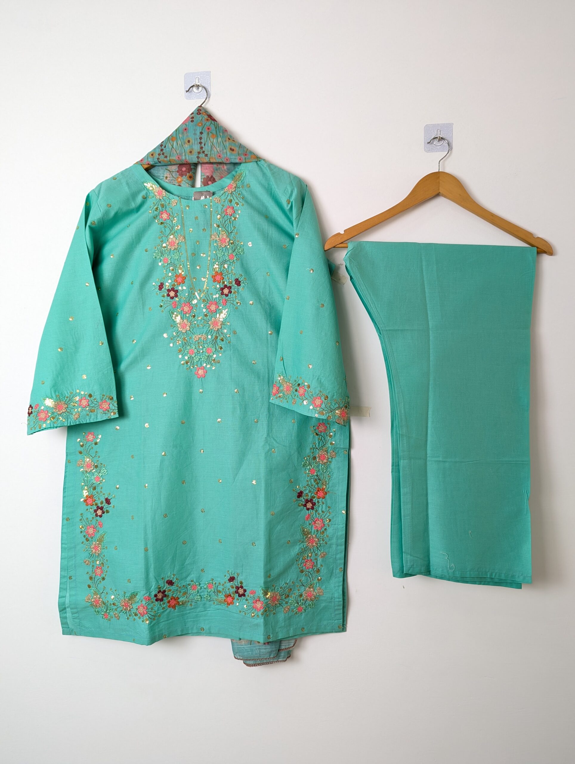 COTTON embroidered FION4-MINT - Image 2