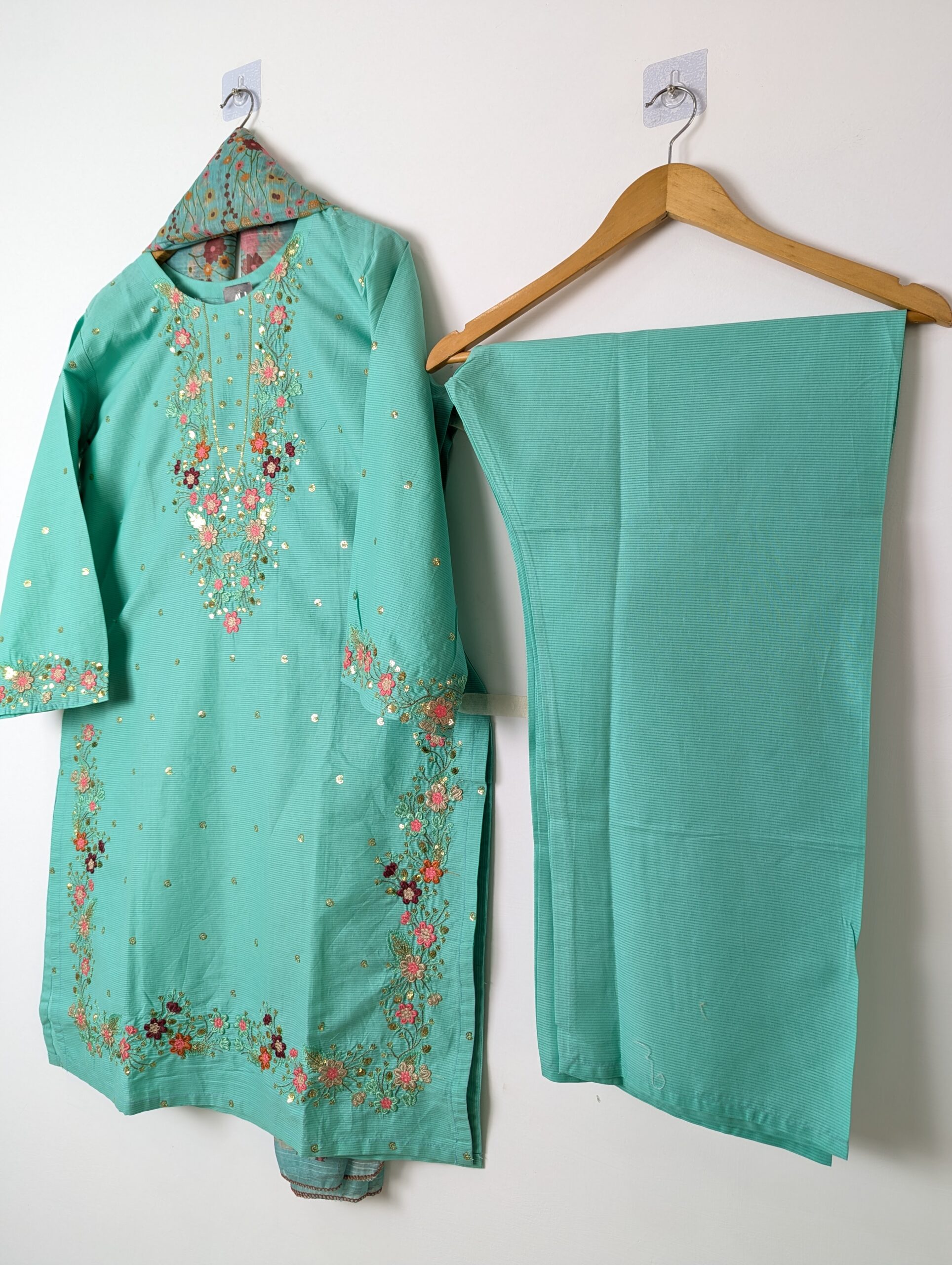 COTTON embroidered FION4-MINT - Image 5