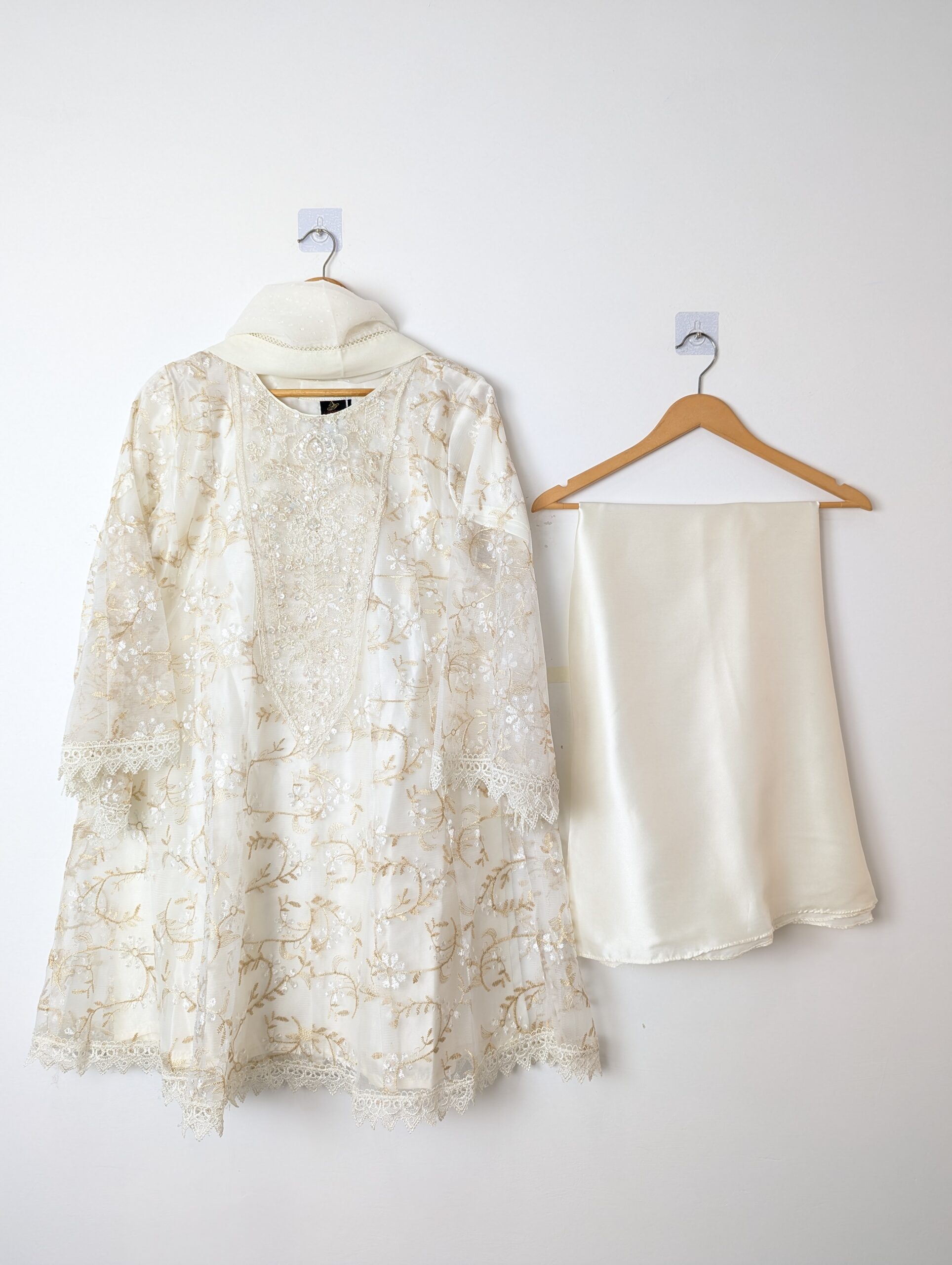 delicate white Frock AMD258-WHITE - Image 2