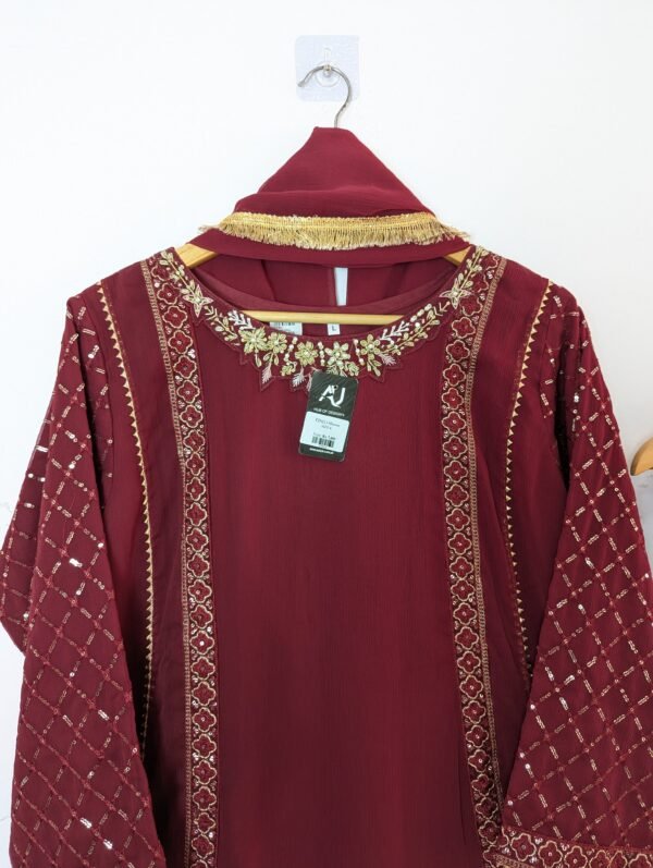 Chiffon Maxi FZN213-Maroon