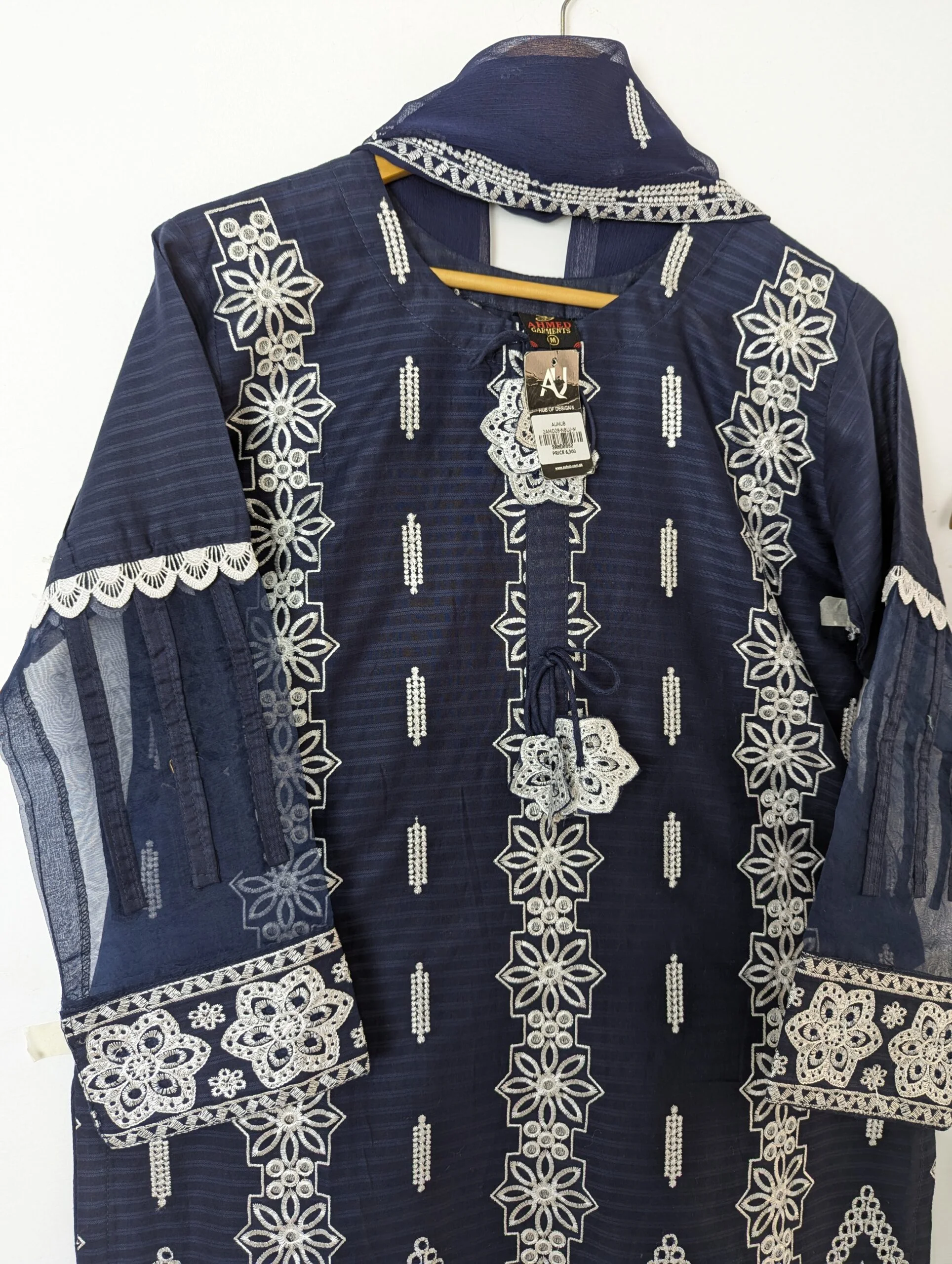 EMBROIDERED COTTON 2AMD28-3PCS
