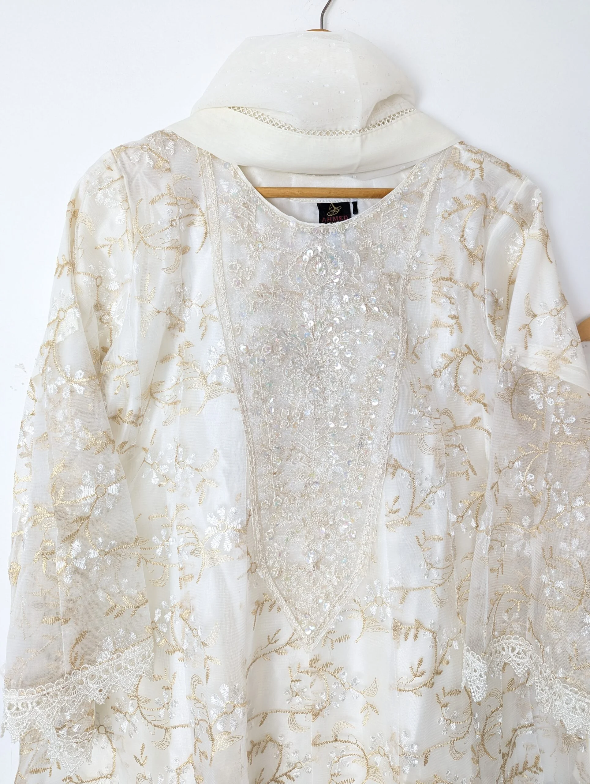 delicate white Frock AMD258-WHITE