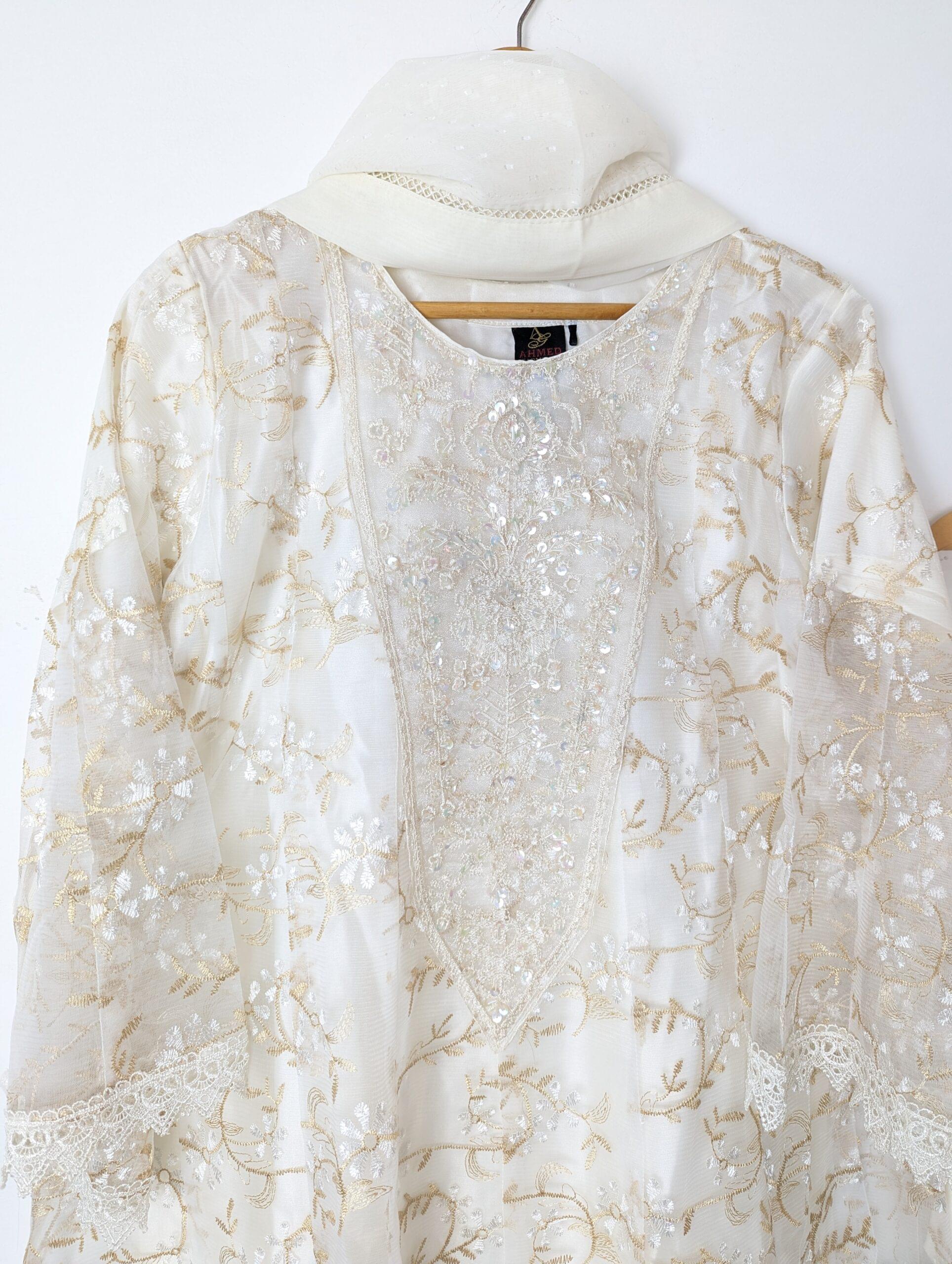 delicate white Frock AMD258-WHITE