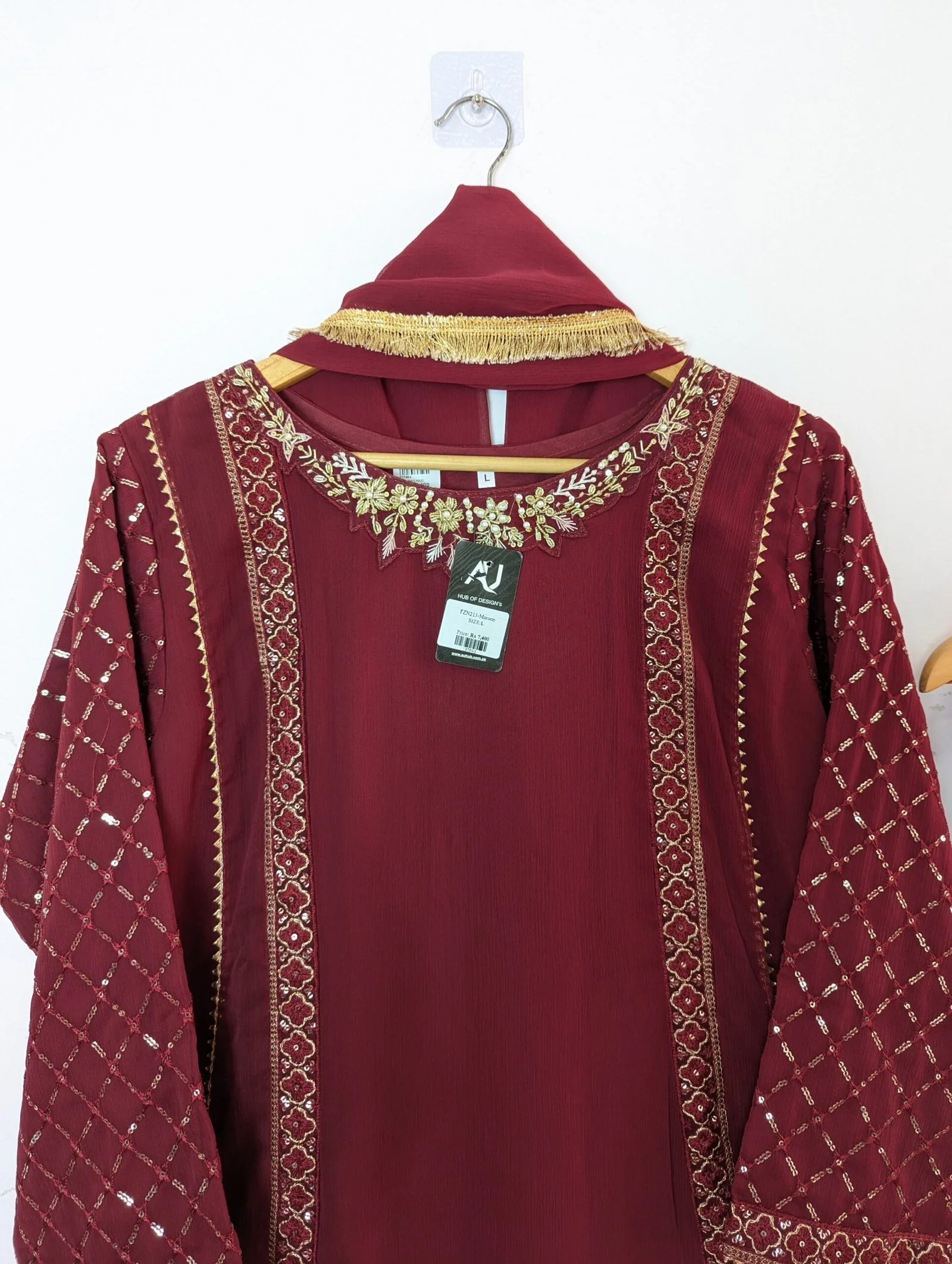 Chiffon Maxi FZN213-Maroon