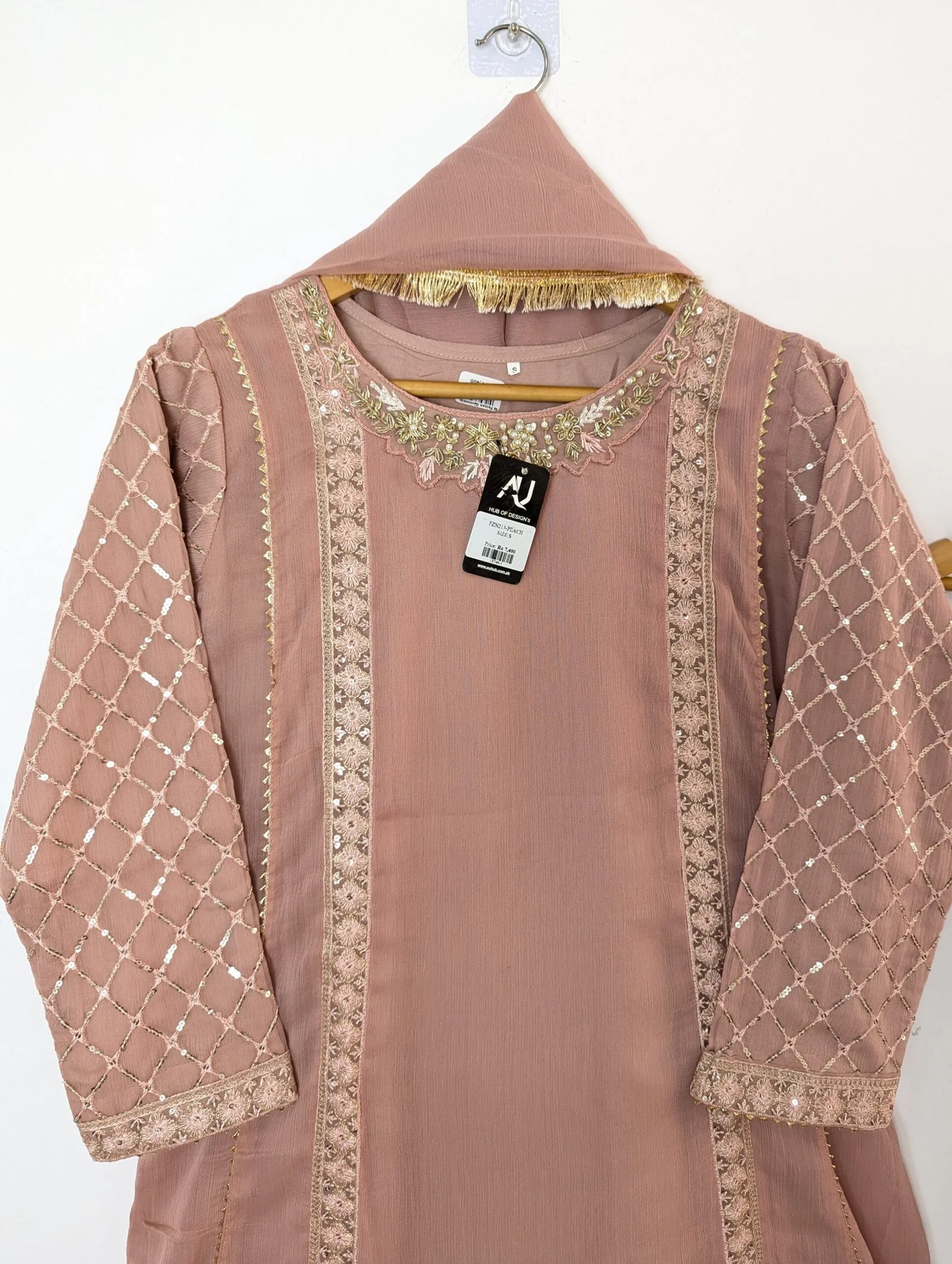 Chiffon Maxi FZN213-PEACH