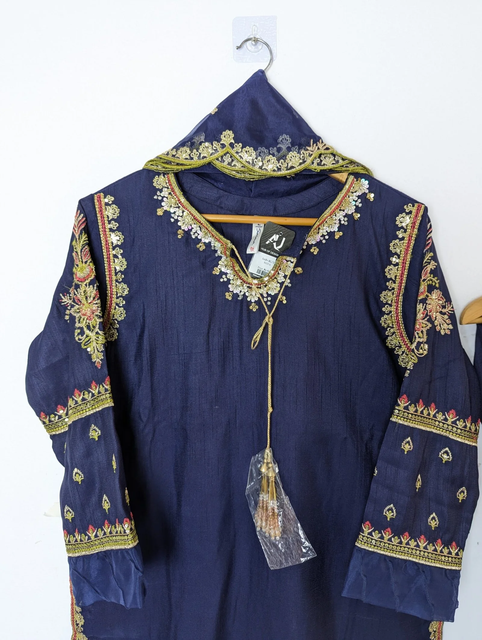 Raw silk SAB4-BLUE